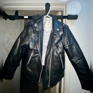 Faux leather girls jacket 6/7